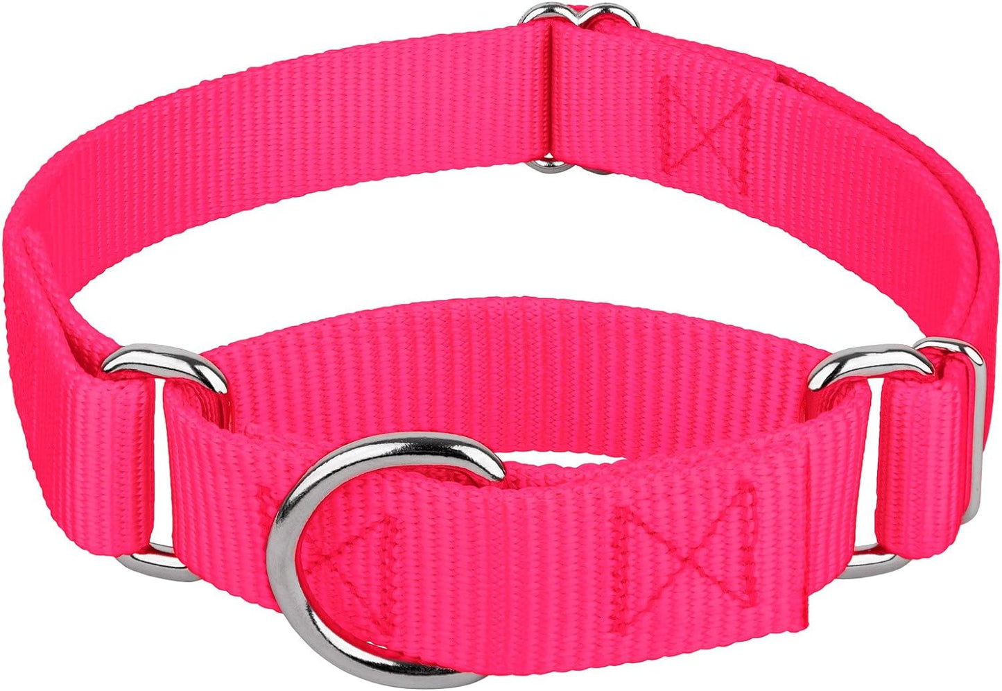 Country Brook Design - Hot Pink Martingale Heavy Duty Nylon Dog Collar - 21 Vibrant Color Options (3/4 Inch Width, Small)