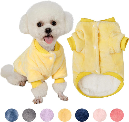 Fabricastle Dog Sweater, Dog Clothes, Dog Coat, Dog Jacket for Small or Medium Dogs Boy or Girl, Ultra Soft and Warm Cat Pet Sweaters (Yellow, X-Large)