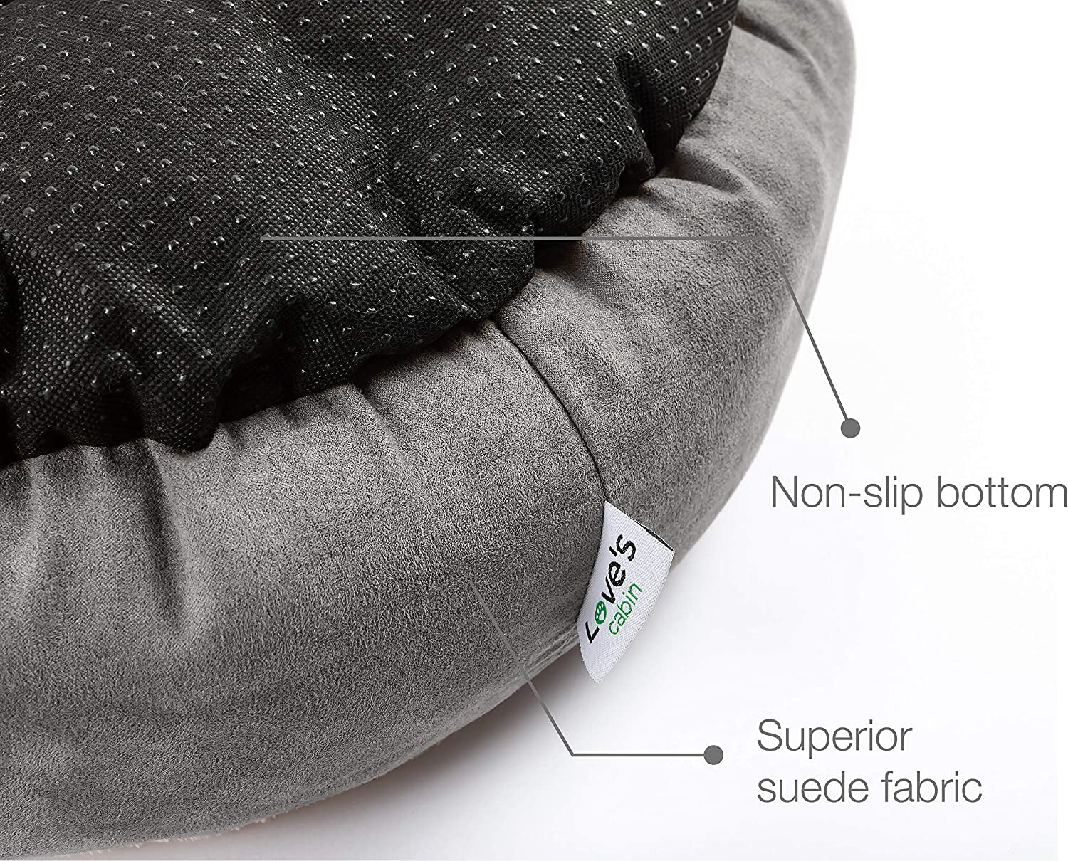 Love'S Cabin round Donut Cat and Dog Cushion Bed, 25In Pet Bed for Small or Medium Dogs, Anti-Slip & Water-Resistant Bottom, Soft Durable Fabric Pet Beds, Washable Calming Cat & Dog Bed Teal