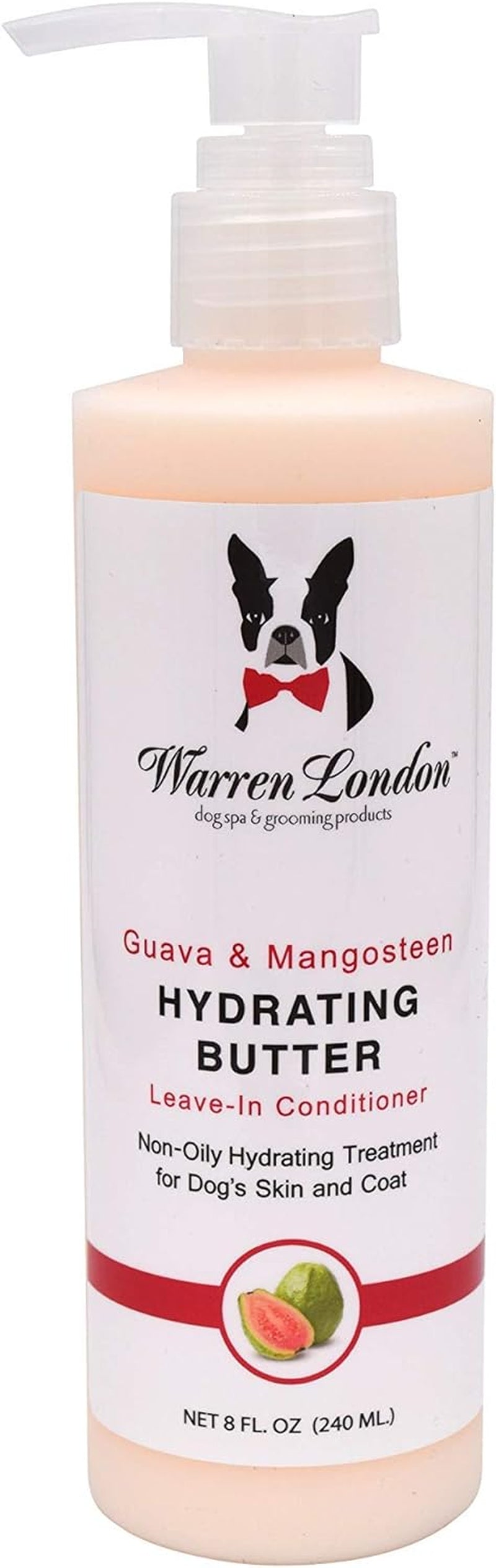 Warren London Hydrating Butter Leave in Pet Conditioner for Dogs | Lotion for Skin and Coat | Aloe Puppy & Dog Conditioner for Hair Detangler, Dry Skin, & Dandruff | Unscented 8Oz