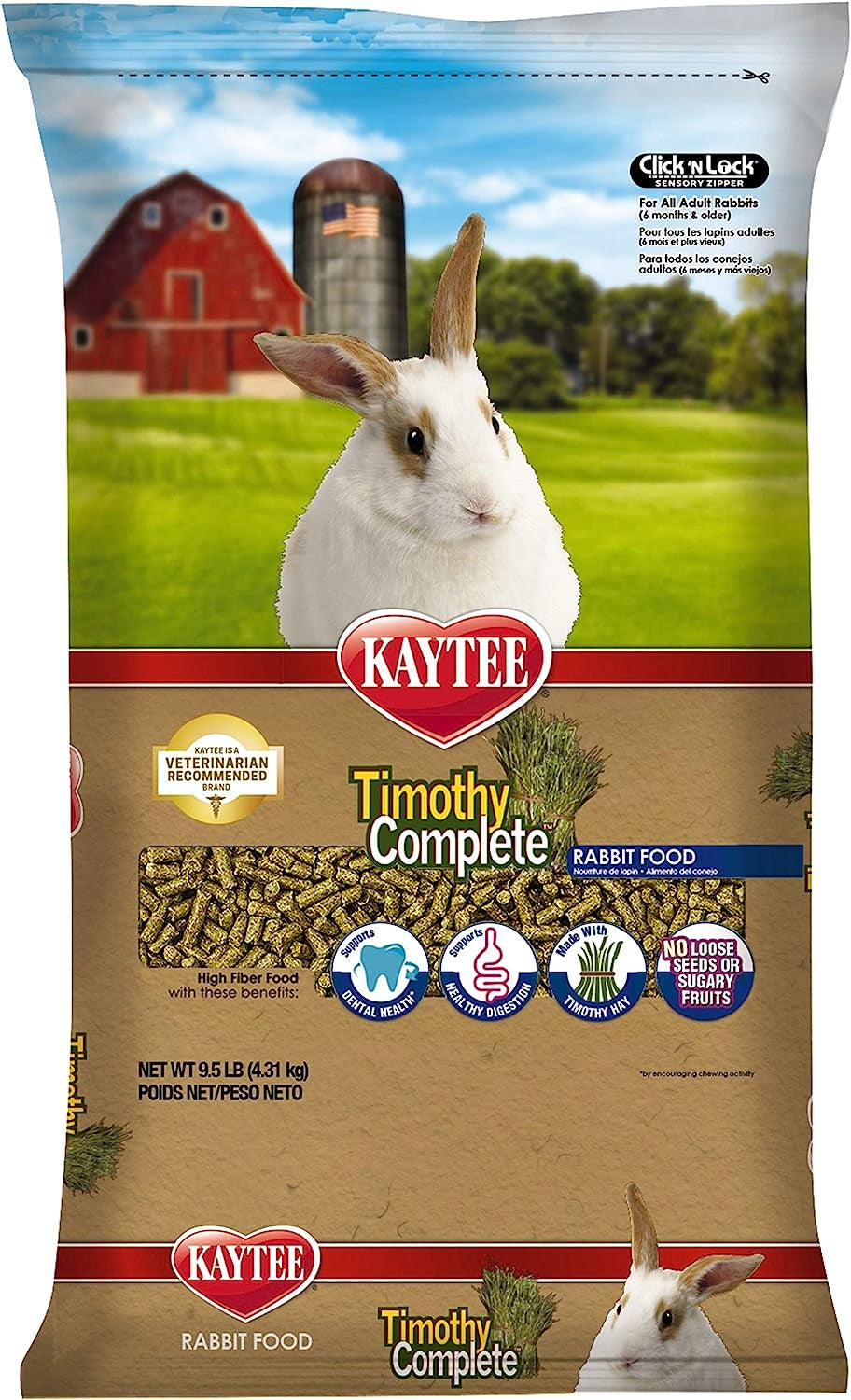 Kaytee Timothy Complete Pet Rabbit Food 9.5 pounds