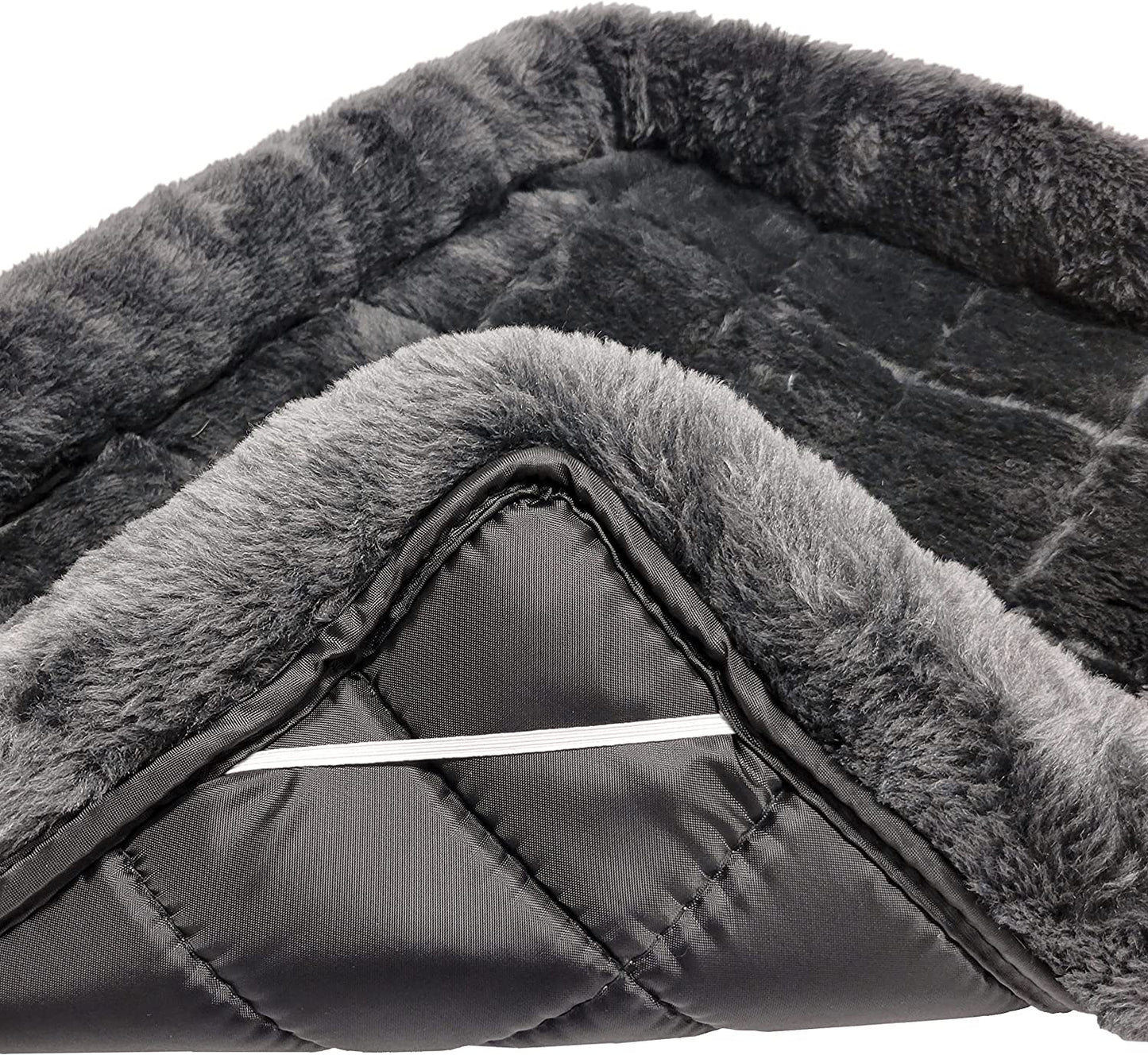 Midwest Homes for Pets Bolster Dog Bed 18L-Inch Gray Dog Bed or Cat Bed W/ Comfortable Bolster | Ideal for "Toy" Dog Breeds & Fits an 18-Inch Crate | Easy Maintenance Machine Wash & Dry