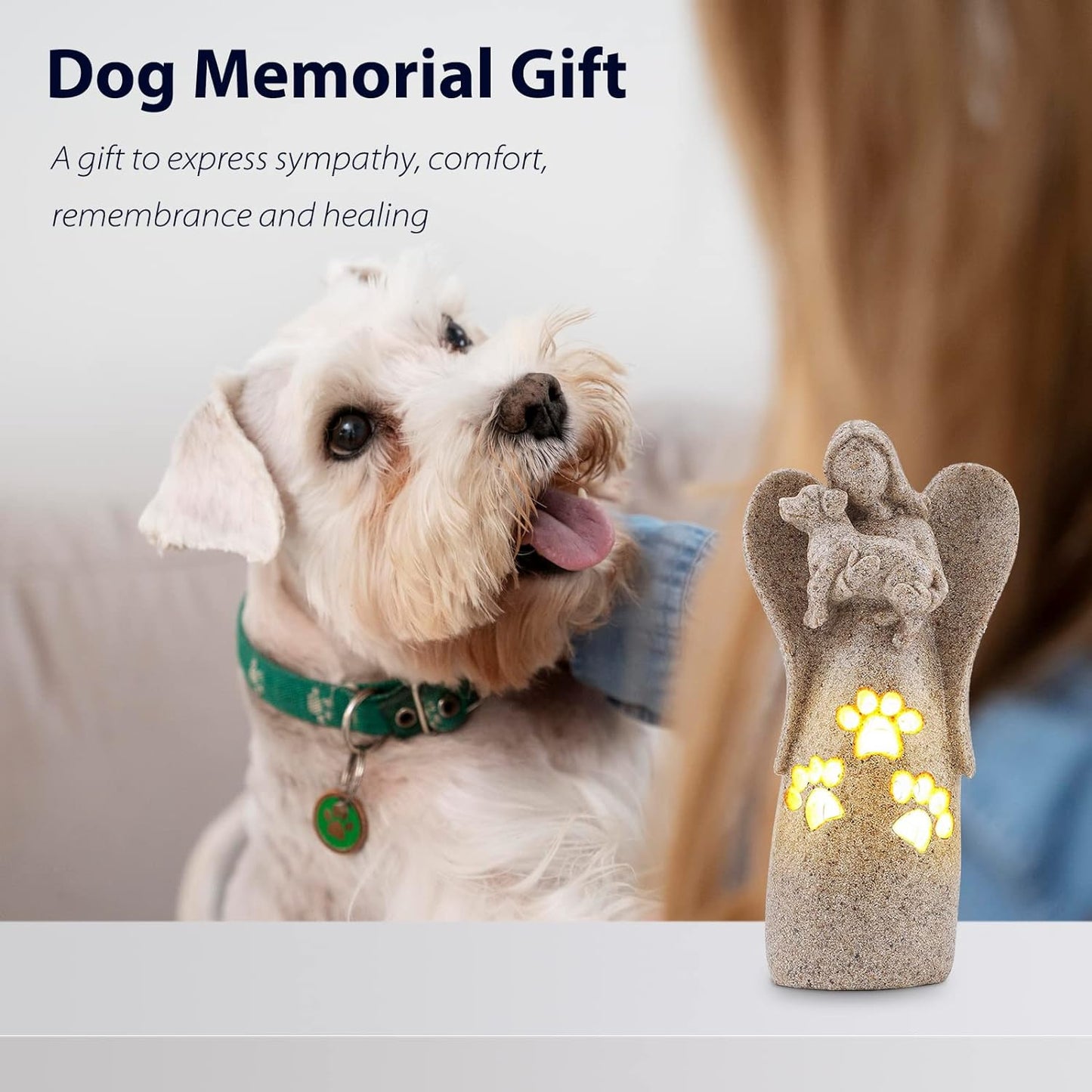 Dog Memorial Gifts, Candle Holder Statue, Pet Loss Gifts, Bereavement Gifts, Pet Sympathy Gifts