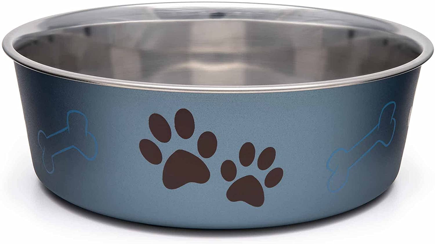 Loving Pets - Bella Bowls - Dog Food Water Bowl No Tip Stainless Steel Pet Bowl No Skid Spill Proof (Medium, Champagne)