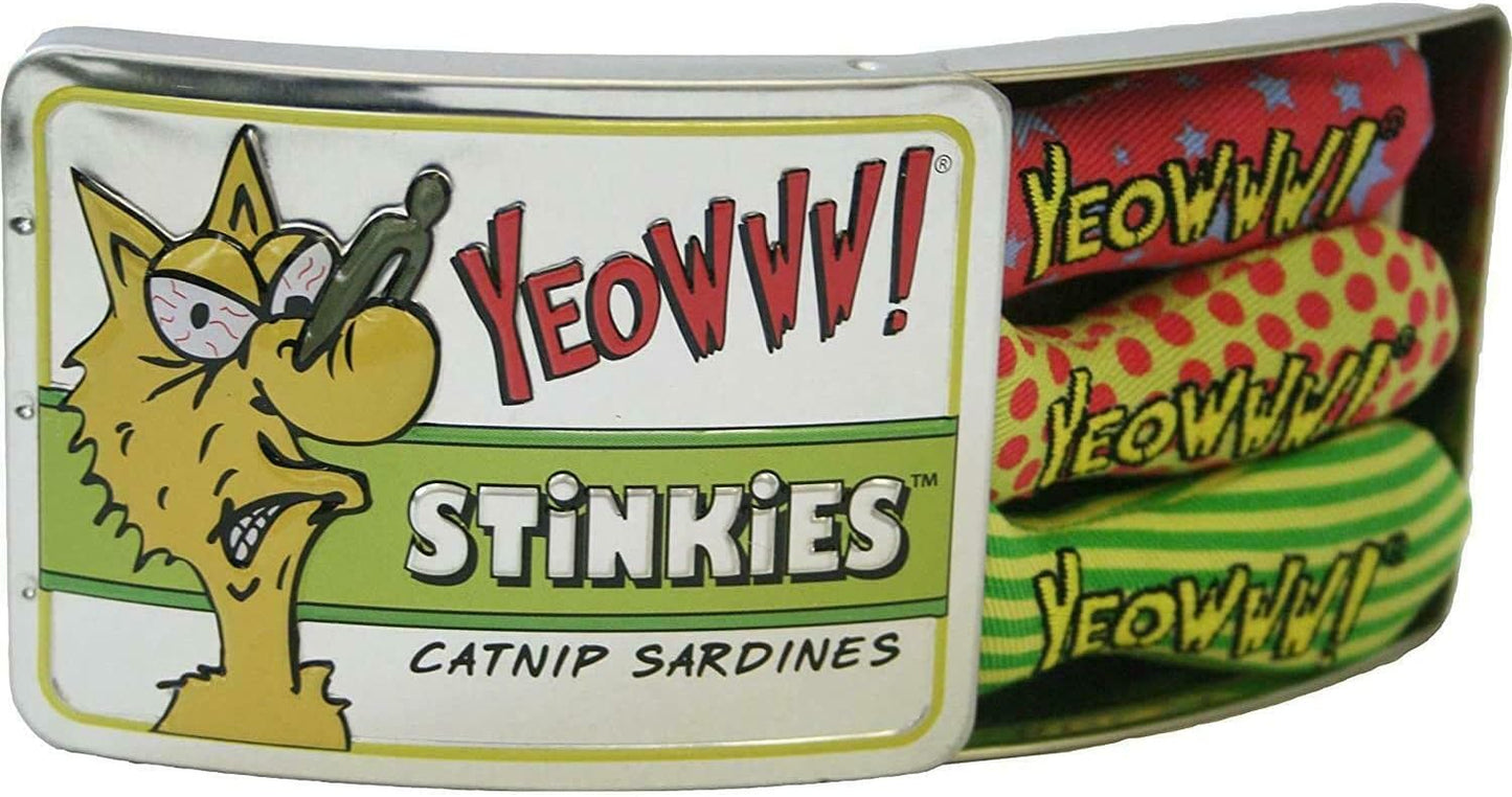 Yeowww Catnip Sardines - 6 Total (2 Packs with 3 Sardines per Pack)