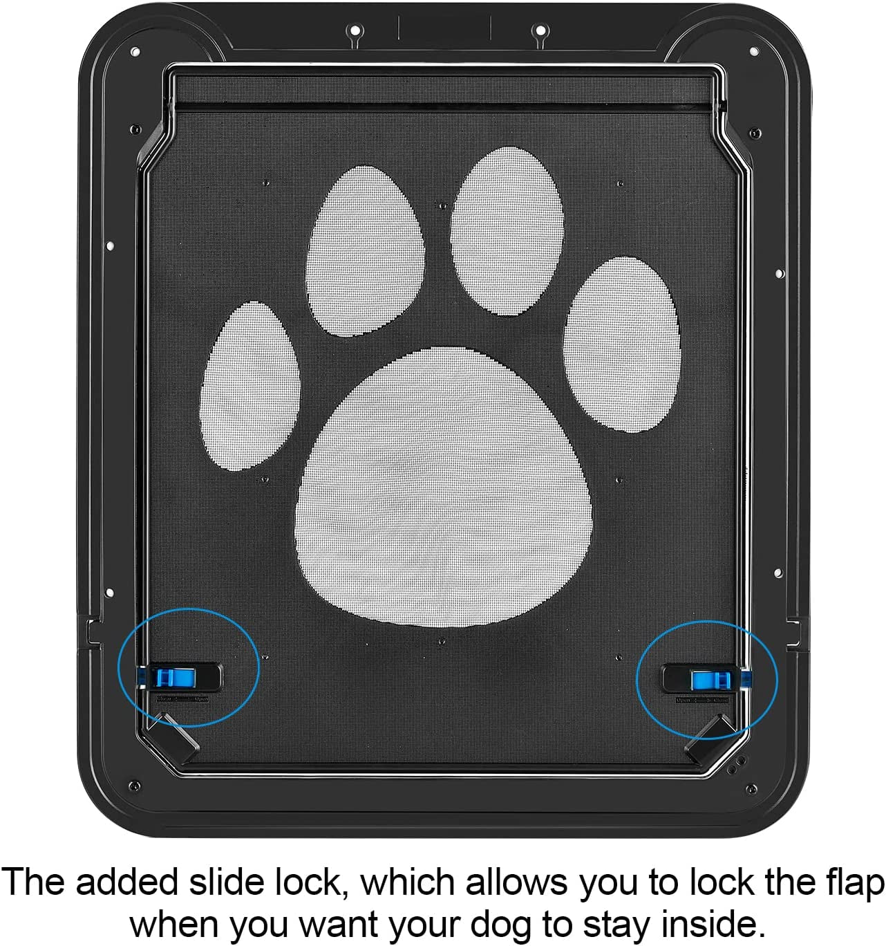 Ownpets Dog Screen Door, inside Door Flap 12X14X0.4 Inch, Lockable Pet Screen Door, Magnetic Self-Closing Screen Door with Locking Function, Sturdy Screen Door for Dogs Cats