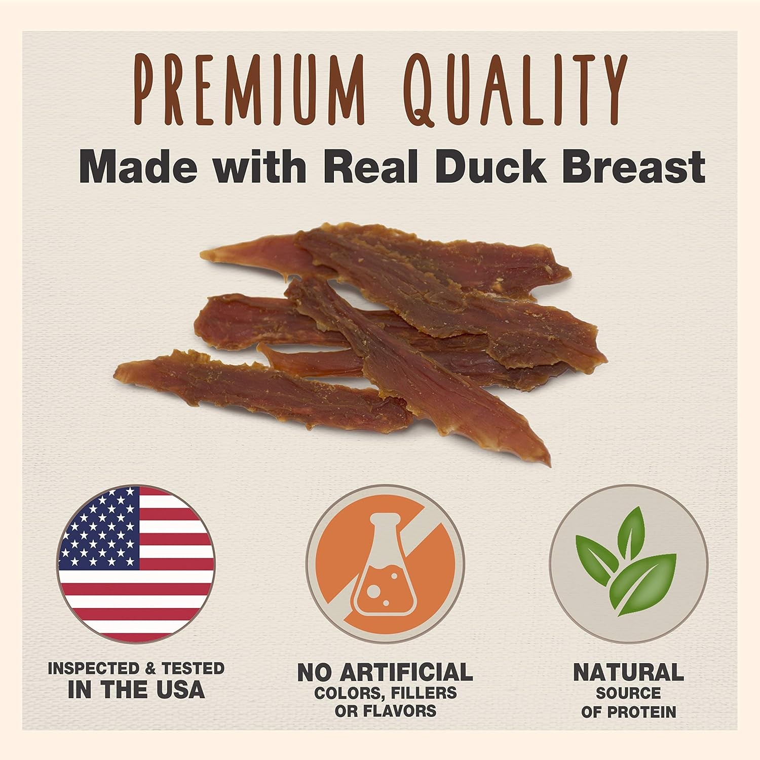 Cadet Gourmet Duck Breast Dog Treats - Healthy & Natural Dog Training Treats for Small & Large Dogs - Inspected & Tested in USA (2.5 lb.)