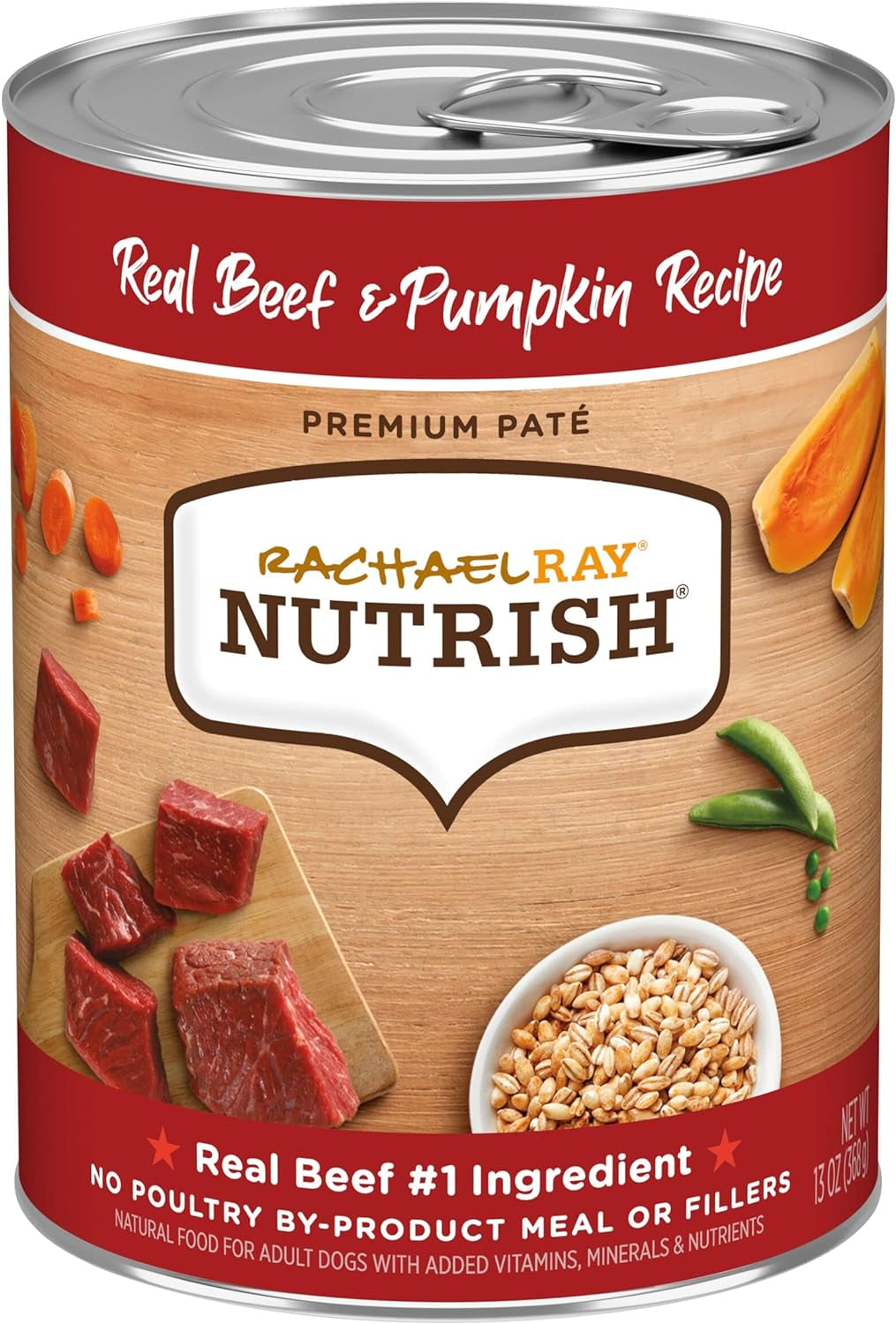 Rachael Ray Nutrish Wet Dog Food, Beef & Pumpkin, 13 Ounce Can (Pack of 12)