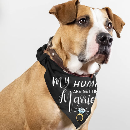 Engagement Gifts, My Humans are Getting Married She Said Yes Dog Bandana for Wedding Engagement Photos, Bridal Shower Gift,Dog Wedding Outfit, Dog Engagement Announcement, Bride to Be Gifts