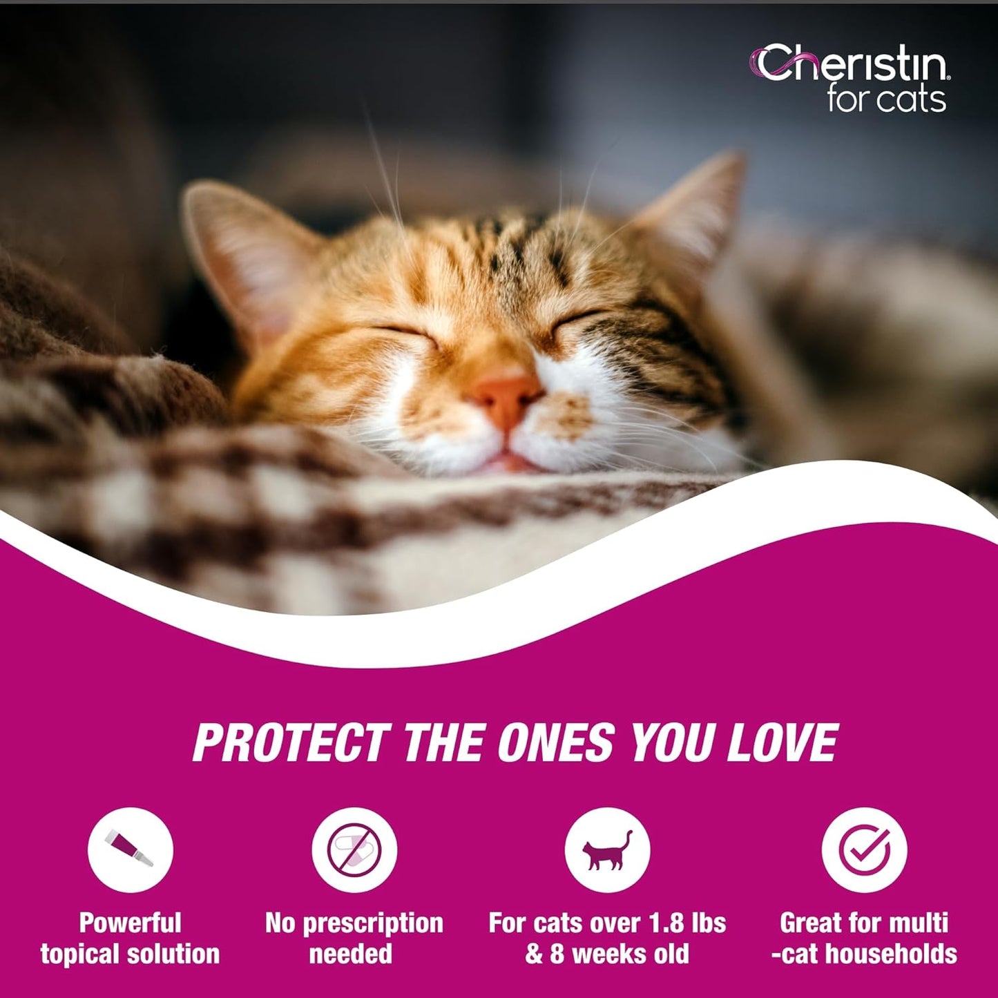 Cat Cheristin Cat Flea Treatment & Prevention for Cats | 1 Topical Dose Provides up to 6 Weeks of Coverage | 1 Ct.