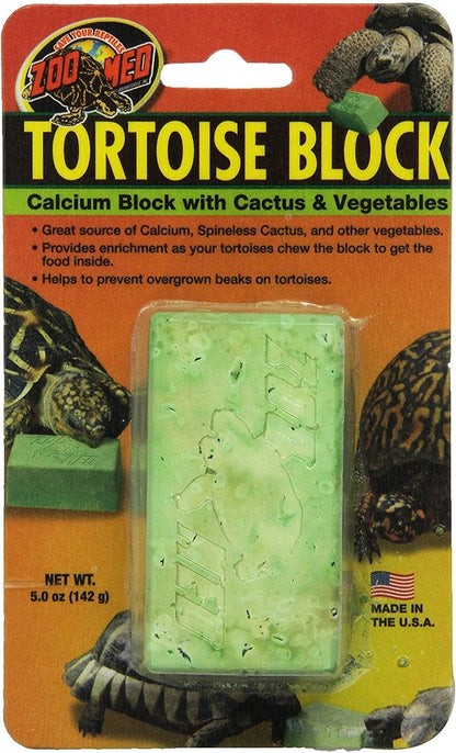 Zoo Med Tortoise Cacium Banquet Block with Cactus & Vegetables (Pack of 1)