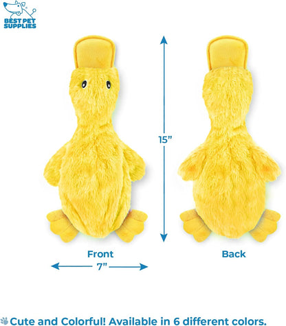 Best Pet Supplies Chicken Crinkle Plush Dog Toys for Interactive Play, Puppy and Senior Indoor Play, Colorful Chicken Toy Shape, Cute and Cuddly - Crinkle Chicken (Beige)