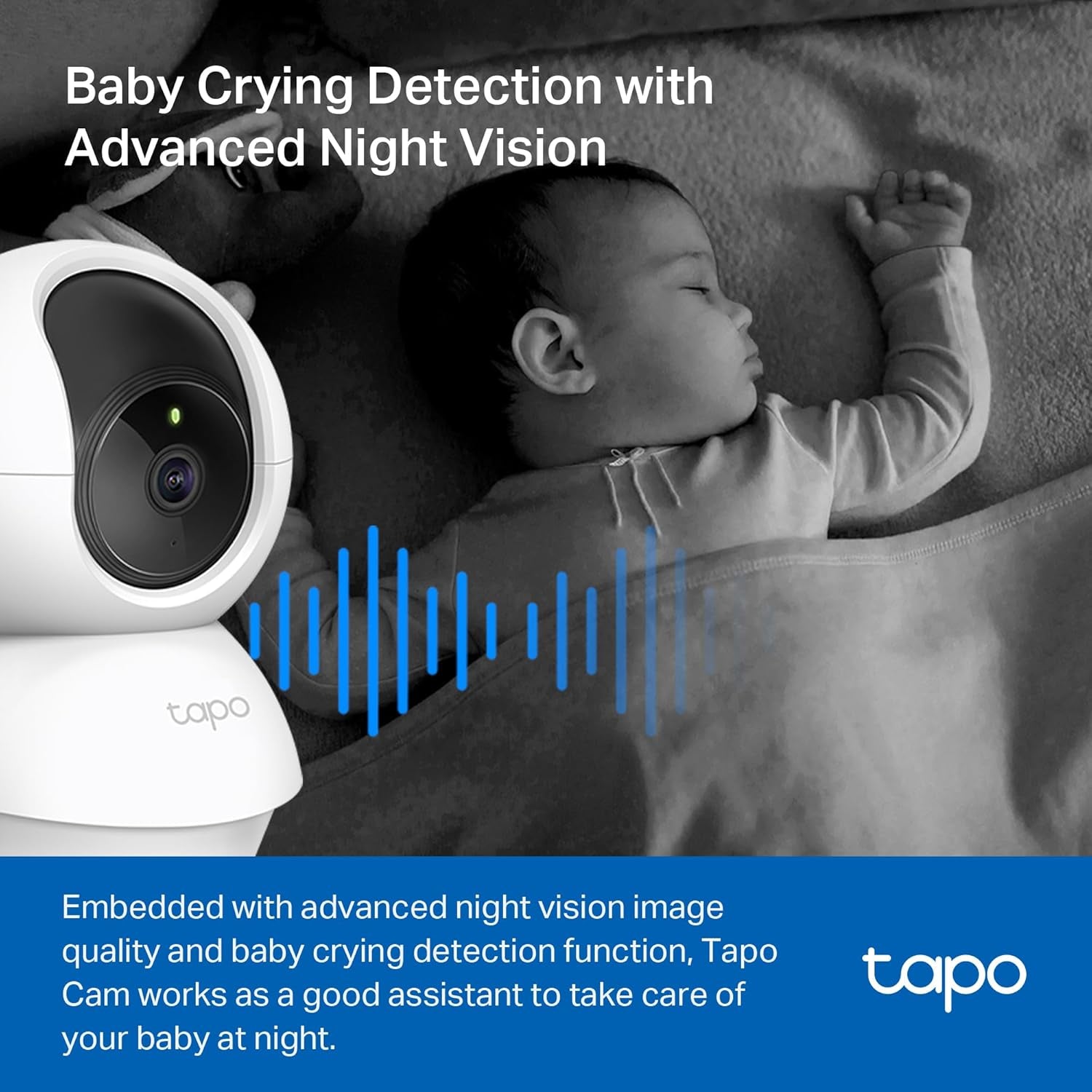 TP-Link Tapo 2K Pan/Tilt Security Camera for Baby Monitor, Dog Camera w/Motion Detection, 2-Way Audio, Siren, Night Vision, Cloud & SD Card Storage, Works with Alexa & Google Home, 2-Pack (C210P2)