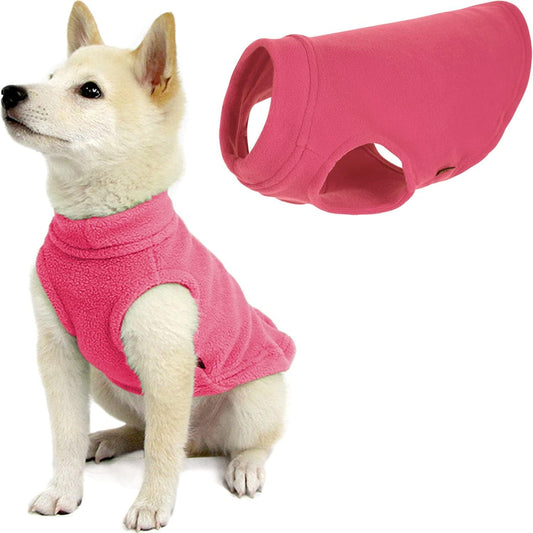 Gooby Stretch Fleece Vest Dog Sweater - Pink, Small - Warm Pullover Fleece Dog Jacket - Winter Dog Clothes for Small Dogs Boy or Girl - Dog Sweaters for Small Dogs to Dog Sweaters for Large Dogs