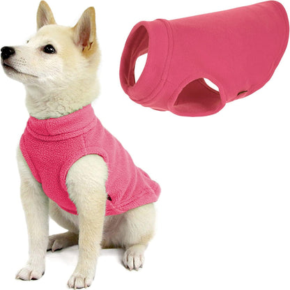 Gooby Stretch Fleece Vest Dog Sweater - Pink, Medium - Warm Pullover Fleece Dog Jacket - Winter Dog Clothes for Small Dogs Boy or Girl - Dog Sweaters for Small Dogs to Dog Sweaters for Large Dogs