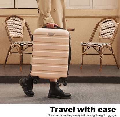 Coolife Luggage 4 Piece Set Suitcase Spinner Hardshell Lightweight TSA Lock