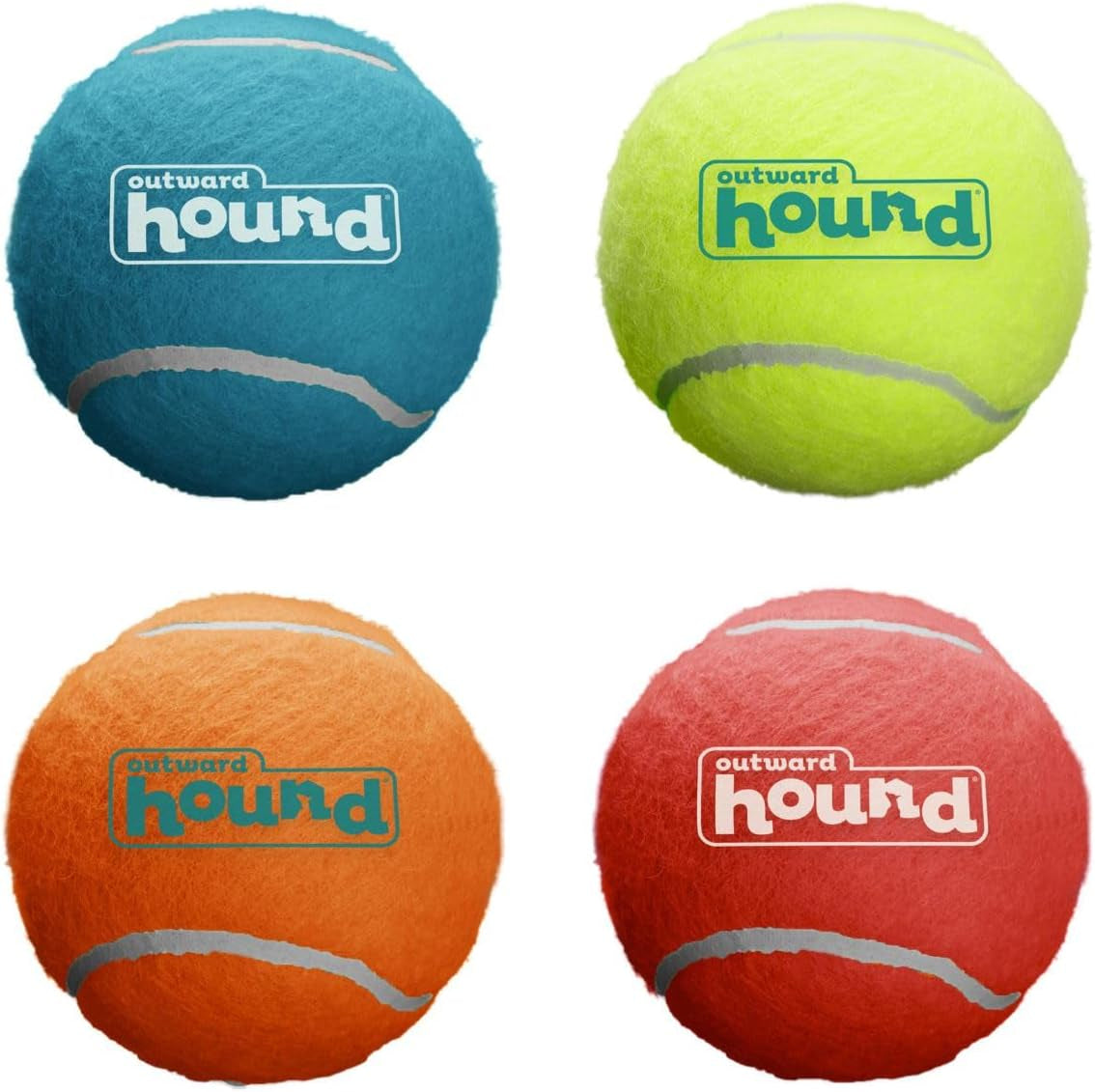 Outward Hound Tennis Ballz Fetch Dog Toy, 4-Pack