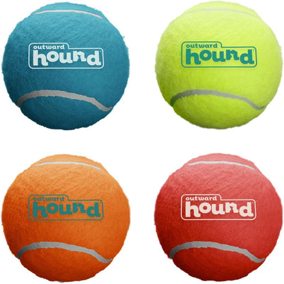 Outward Hound Squeaker Ballz Fetch Dog Toy, Large, 4 Count (Pack of 1)