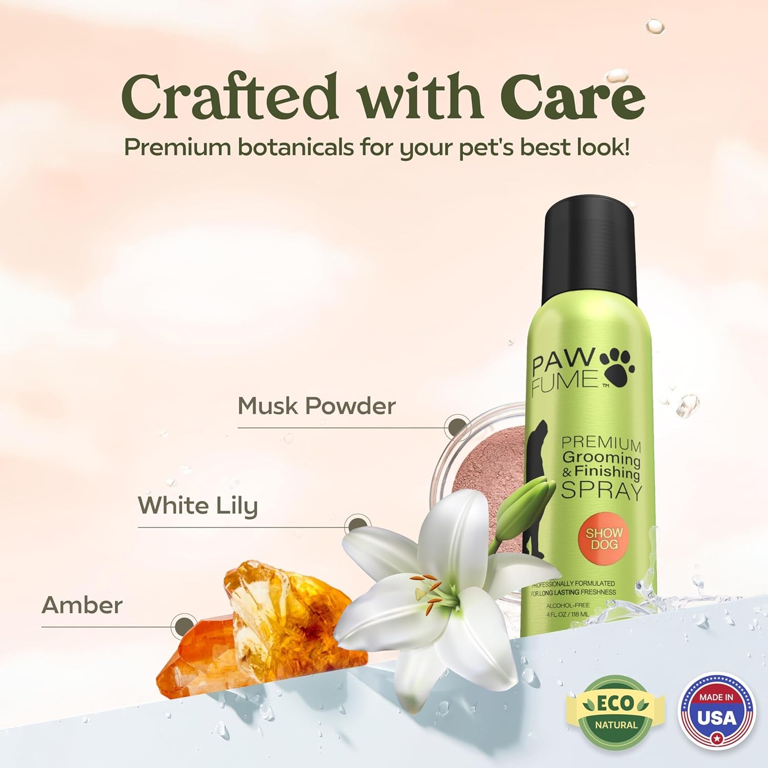 PAWFUME Premium Grooming Spray Dog Spray Deodorizer Perfume for Dogs - Dog Cologne Spray Long Lasting Dog Sprays - Dog Perfume Spray Long Lasting after Bath- Dog Deodorizing Spray (Lavender)