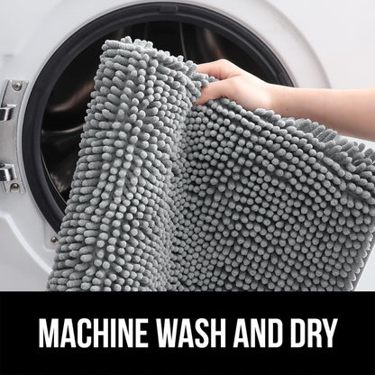 OLANLY Dog Door Mat for Muddy Paws, Absorbs Moisture and Dirt, Non-Slip Washable Mat, Quick Dry Microfiber, Mud Mat for Dogs, Entry Indoor Door Mat for inside Floor(30X20 Inches, Atlantic Blue)