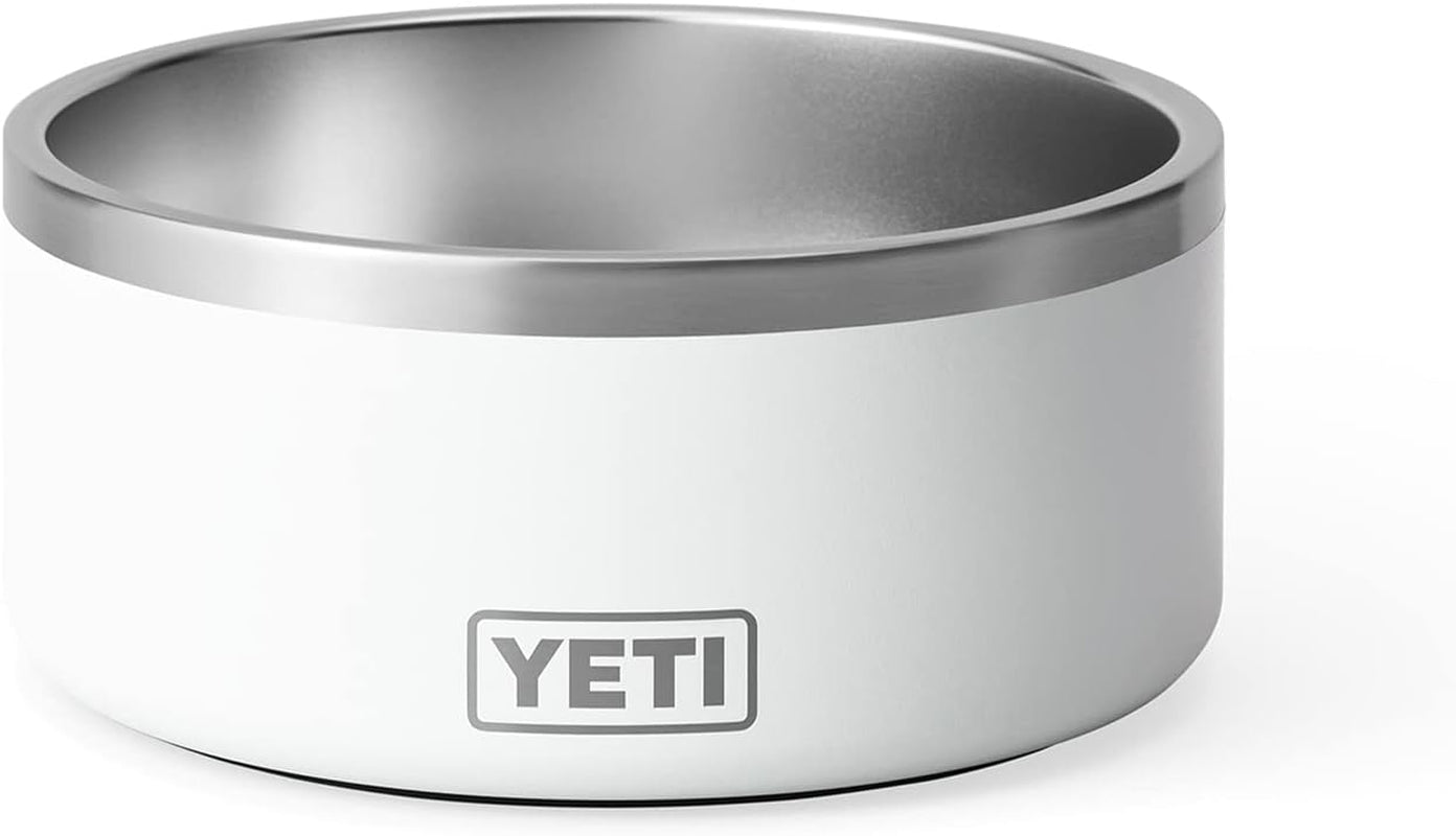 YETI Boomer 8, Stainless Steel, Non-Slip Dog Bowl, Holds 64 Ounces, White