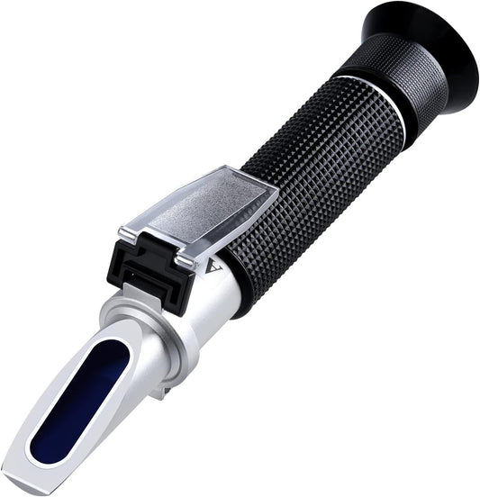 RZ Aquariums Salinity Refractometer for Seawater Marine Fish-Keeping, Dual Scales Specific Gravity Salinity Meter Hydrometer 0-100ppt & 1.000-1.070, Saltwater Tester with ATC Function