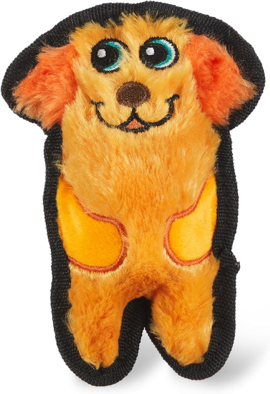 Outward Hound Durablez Tough Plush Squeaky Dog Toy, Dog, Orange, XS