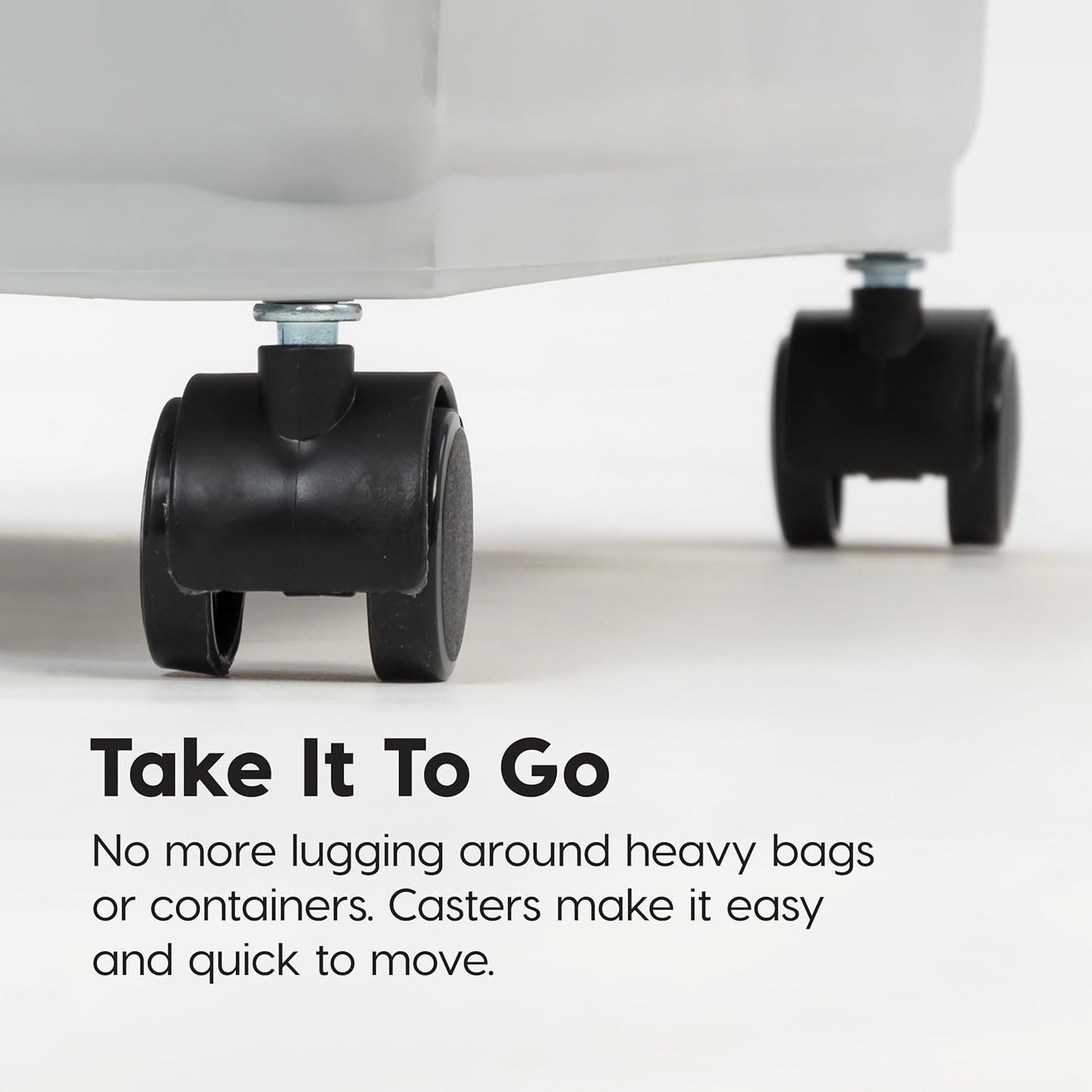 IRIS USA Dog Food Storage Container with Wheels, Airtight Lid, 2-Cup Scoop, Up to 54 Pounds Pet Food Storage, Built in Scoop Storage in Lid, Versatile Pet Food Bin, Portable, BPA Free, Gray/Dark Gray