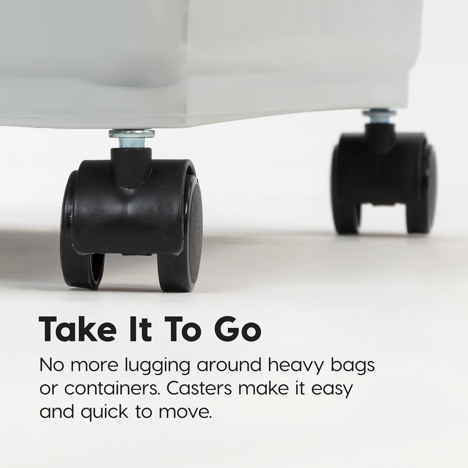 IRIS USA Dog Food Storage Container with Wheels, Airtight Lid, 2-Cup Scoop, Up to 54 Pounds Pet Food Storage, Built in Scoop Storage in Lid, Versatile Pet Food Bin, Portable, BPA Free, Gray/Dark Gray