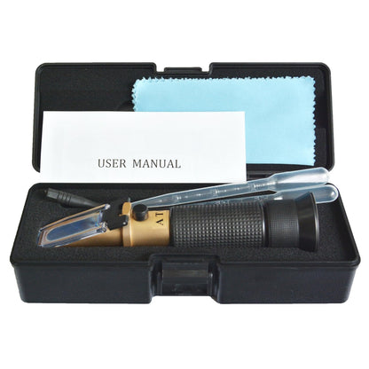 Salinity Refractometer with ATC Function, Saltwater Test Kit for Seawater, Pool, Aquarium, Fish Tank...Dual Scale: Specific Gravity & Salt Percent