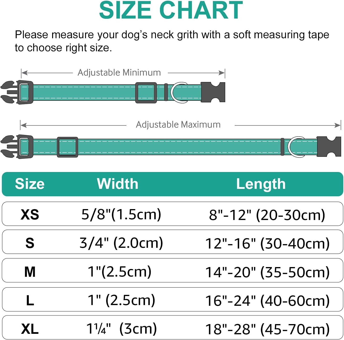 Joytale Reflective Dog Collar,Soft Neoprene Padded Breathable Nylon Pet Collar Adjustable for Puppy and Small Dogs,Purple,Xs