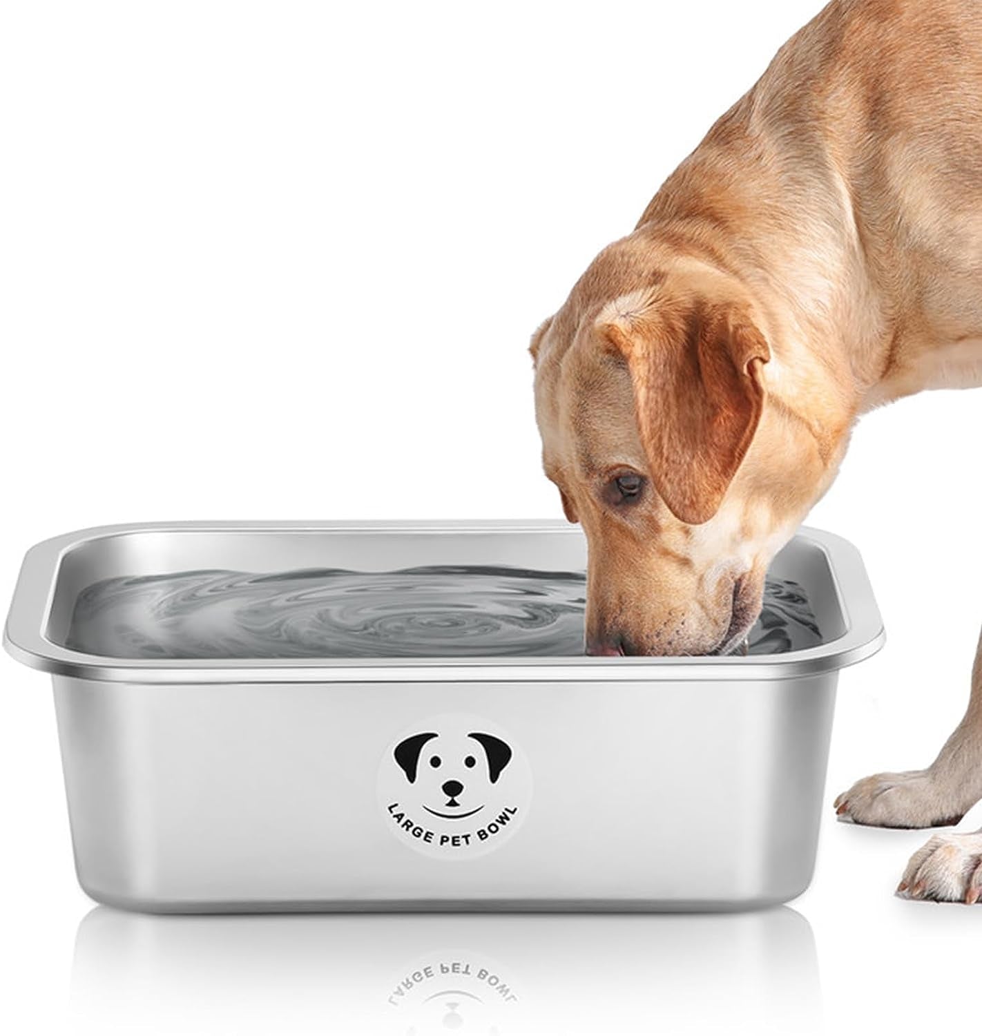 Stainless Steel Dog Bowls for Large Dogs, High Capacity Metal Dog Food Bowls, Dog Food and Water Bowls for Large, X-Large, and Big Dogs 1.25 Gallons