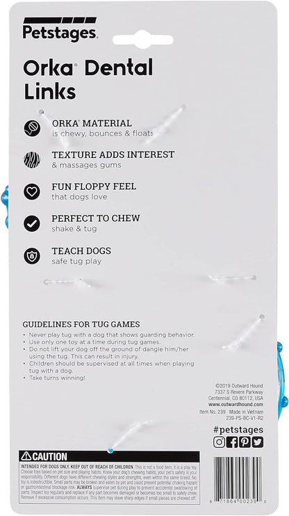 Outward Hound Mini Orka & Friends Fox Dog Toys 2-Pack – Dental Dog Chew Toy and Tough Plush Squeaky Dog Toy, Orange, XS