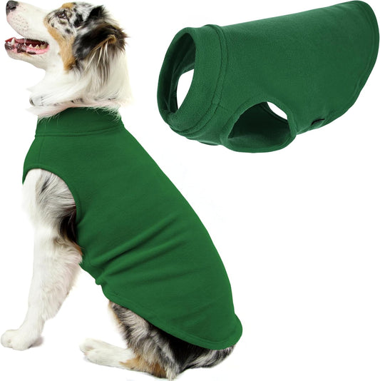 Gooby Stretch Fleece Vest Dog Sweater - Forest Green, 5X-Large - Warm Pullover Fleece Dog Jacket - Winter Dog Clothes for Small Dogs Boy - Dog Sweaters for Small Dogs to Dog Sweaters for Large Dogs