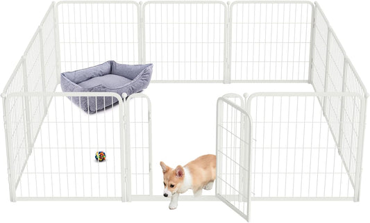 FXW Homeplus Dog Playpen Designed for Indoor Use, 24" Height for Puppy and Small Dogs, White│Patented