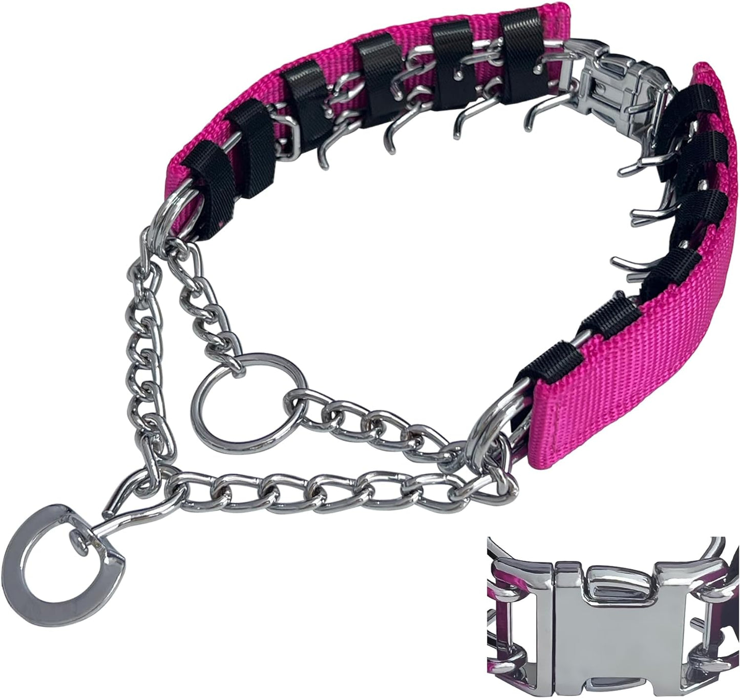 Dog No Pull Collar with Quick Release Buckle for Small Medium Large Dogs, Adjustable Collar with Nylon Cover