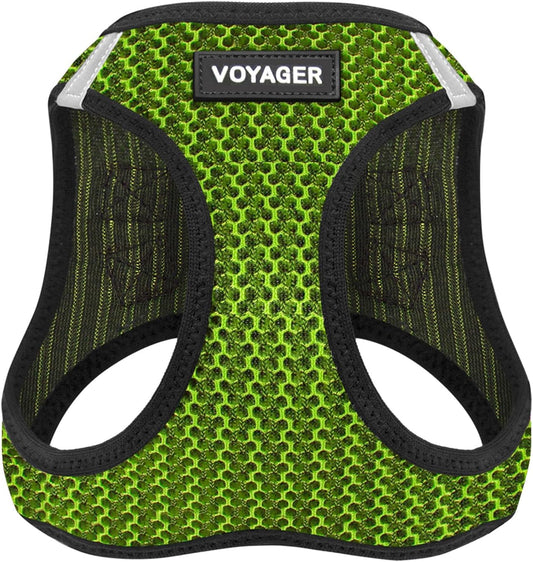 Voyager Step-In Air Dog Harness - All Weather Mesh Step in Vest Harness for Small and Medium Dogs by Best Pet Supplies - Lime Green (2-Tone), XS