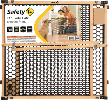 Safety 1St Eco-Friendly Nature Next Bamboo Gate, Bamboo and Black, Fits Spaces between 28" and 42" Wide
