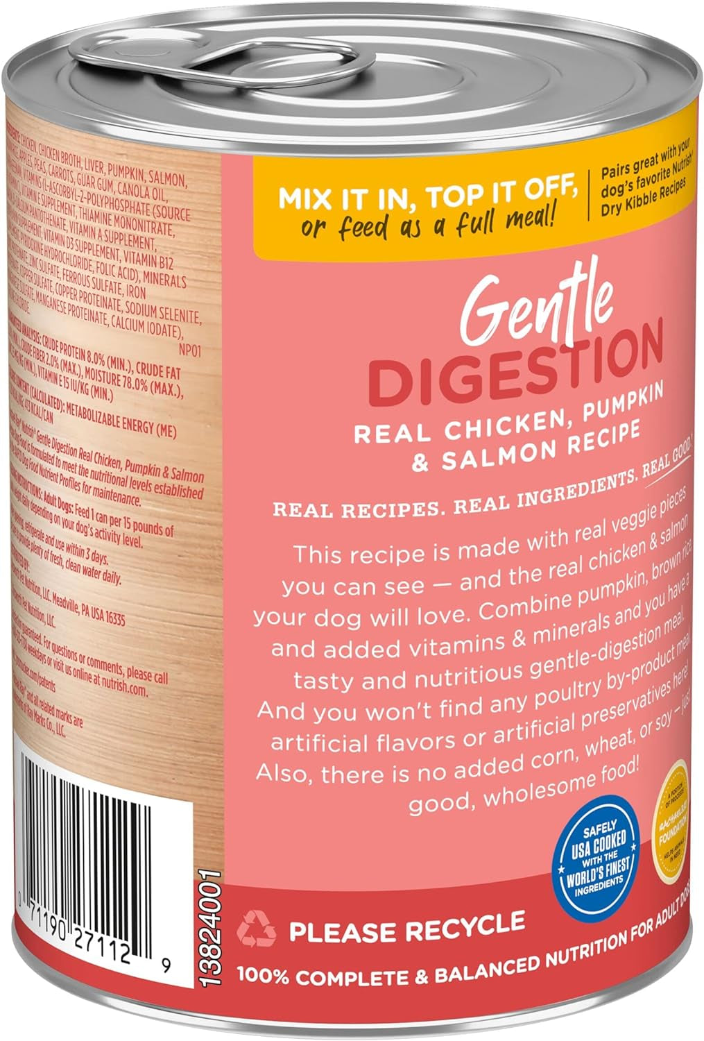 Rachael Ray Nutrish Wet Dog Food, Beef & Pumpkin, 13 Ounce Can (Pack of 12)