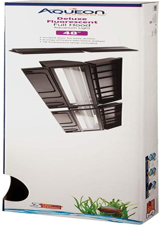 All Glass Aquarium AAG21248 Fluorescent Deluxe Hood, 48-Inch