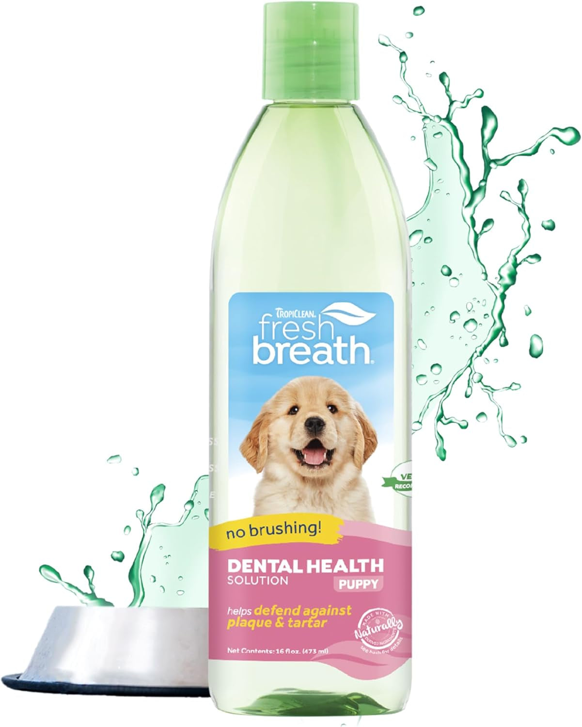 Tropiclean Fresh Breath for Puppies | Dog Oral Care Water Additive | Puppy Breath Freshener for Dental Health| Made in the USA | 16 Oz.