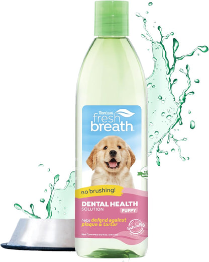 Tropiclean Fresh Breath for Puppies | Dog Oral Care Water Additive | Puppy Breath Freshener for Dental Health| Made in the USA | 16 Oz.