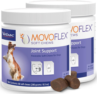 Joint Support Supplement for Dogs - Hip and Joint Support - Dog Joint Supplement - Hip and Joint Supplement Dogs - 120 Soft Chews for Medium Dogs (By Virbac)