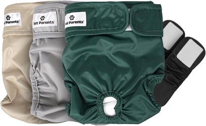 Pet Parents Premium Washable Dog Diapers & Extendrs, (3Pack) of Dog Diapers Female & Male Dog Diapers, Doggie Diapers Color: Spruce, Size: Small Dog Diapers