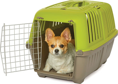 Midwest Homes for Pets Spree Travel Pet Carrier, Dog Carrier Features Easy Assembly and Not the Tedious Nut & Bolt Assembly of Competitors, Green, 24-Inch Small Dog Breeds (1424SPG)