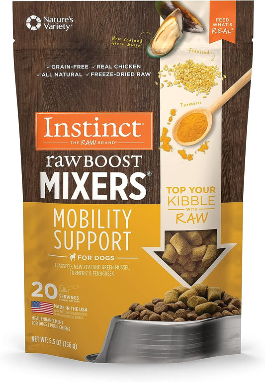 Instinct Raw Boost Mixers Freeze Dried Raw Dog Food Topper, Grain Free Dog Food Topper with Functional Ingredients, 5.5 Ounce (Pack of 1)