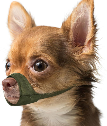 Mayerzon Short Snout Dog Muzzle, Small Muzzle for Chihuahua Shih Tzu American Bully Boxer Puppy, Soft Fabric Muzzles for Grooming Vet Visits, Prevent Biting Chewing Fighting