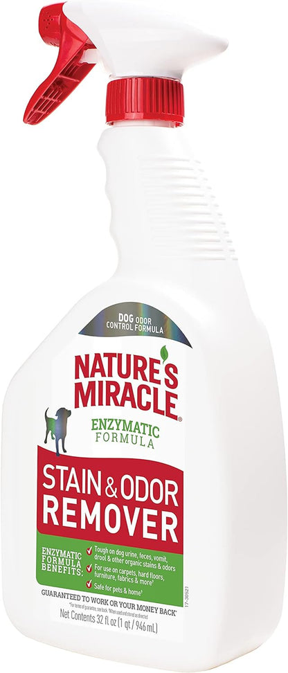 Nature’S Miracle Stain and Odor Remover Dog 24 Ounces, Odor Control Formula, Spray