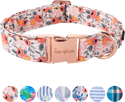 Unique Style Paws Dog Collar Metal Buckle Collar Gift for Small Medium Large Boys Girls Dogs