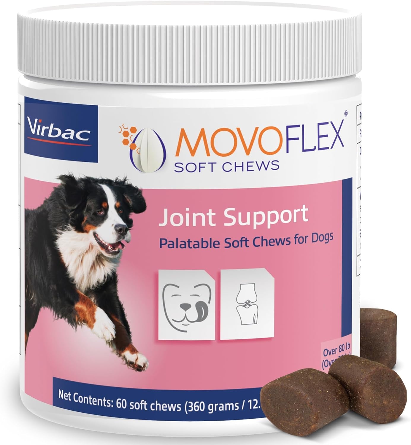 Joint Support Supplement for Dogs - Hip and Joint Support - Dog Joint Supplement - Hip and Joint Supplement Dogs - 60 Soft Chews for Large Dogs (By Virbac)